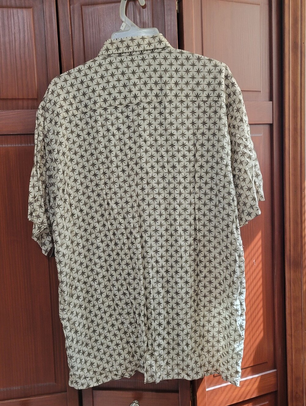 NWT Charter Club Casual Button Up Geometric Print Short Sleeve Large - Picture 6 of 11